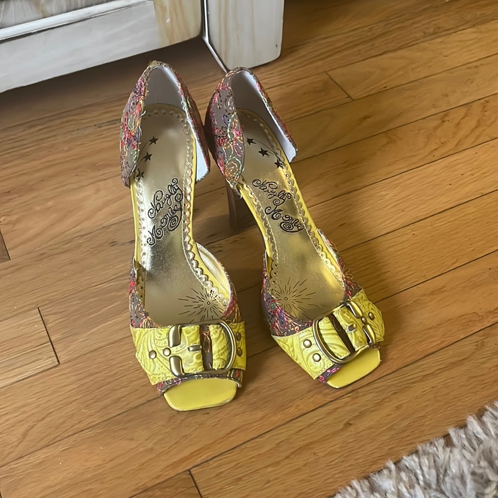 Naughty Monkey peep toe heels size 7